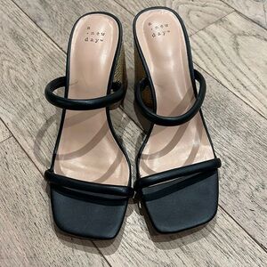 A New Day Women's Black Sandals 9.5